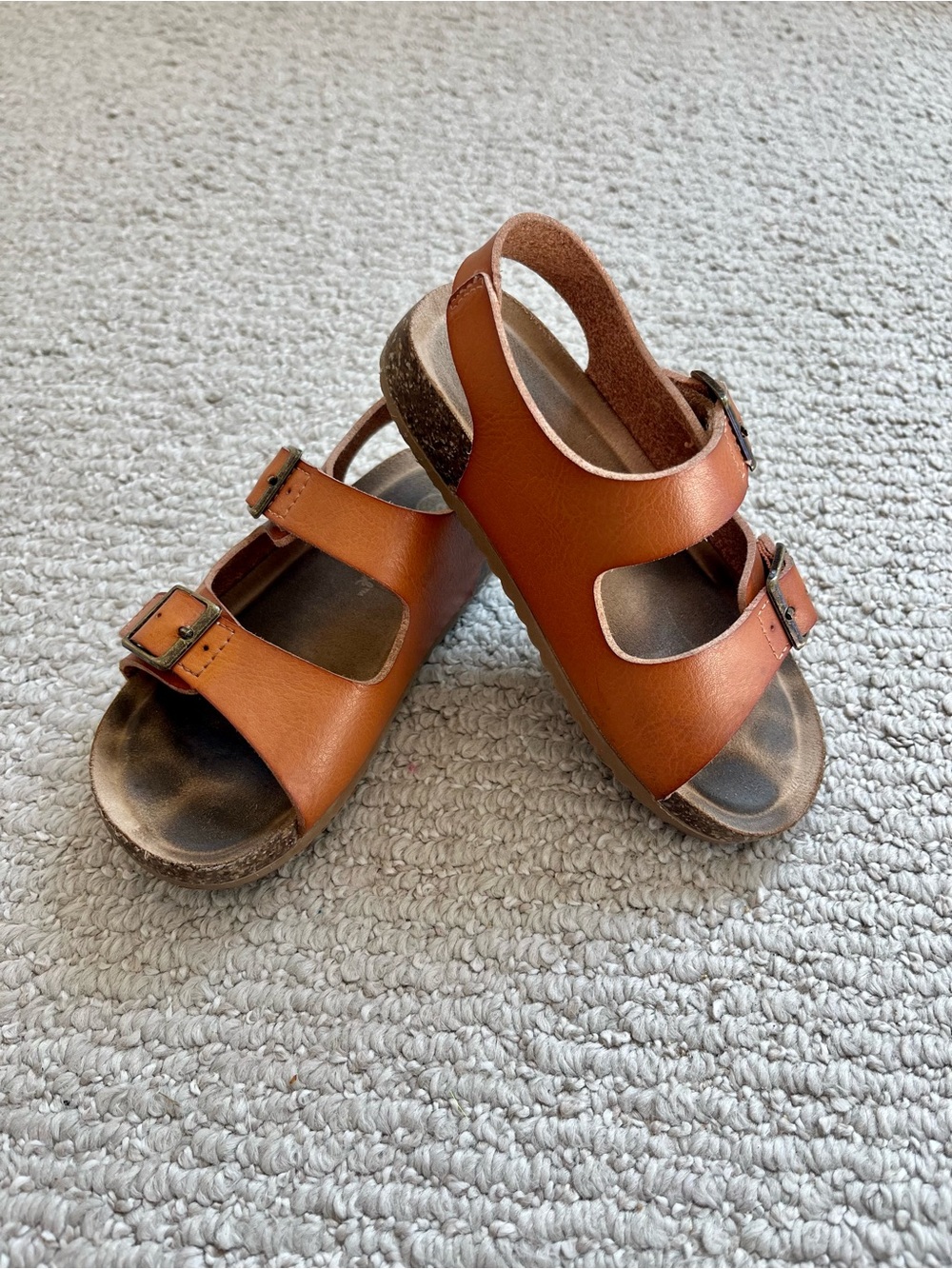 Toddler Reagan Footbed Sandals in Cognac - Size 8